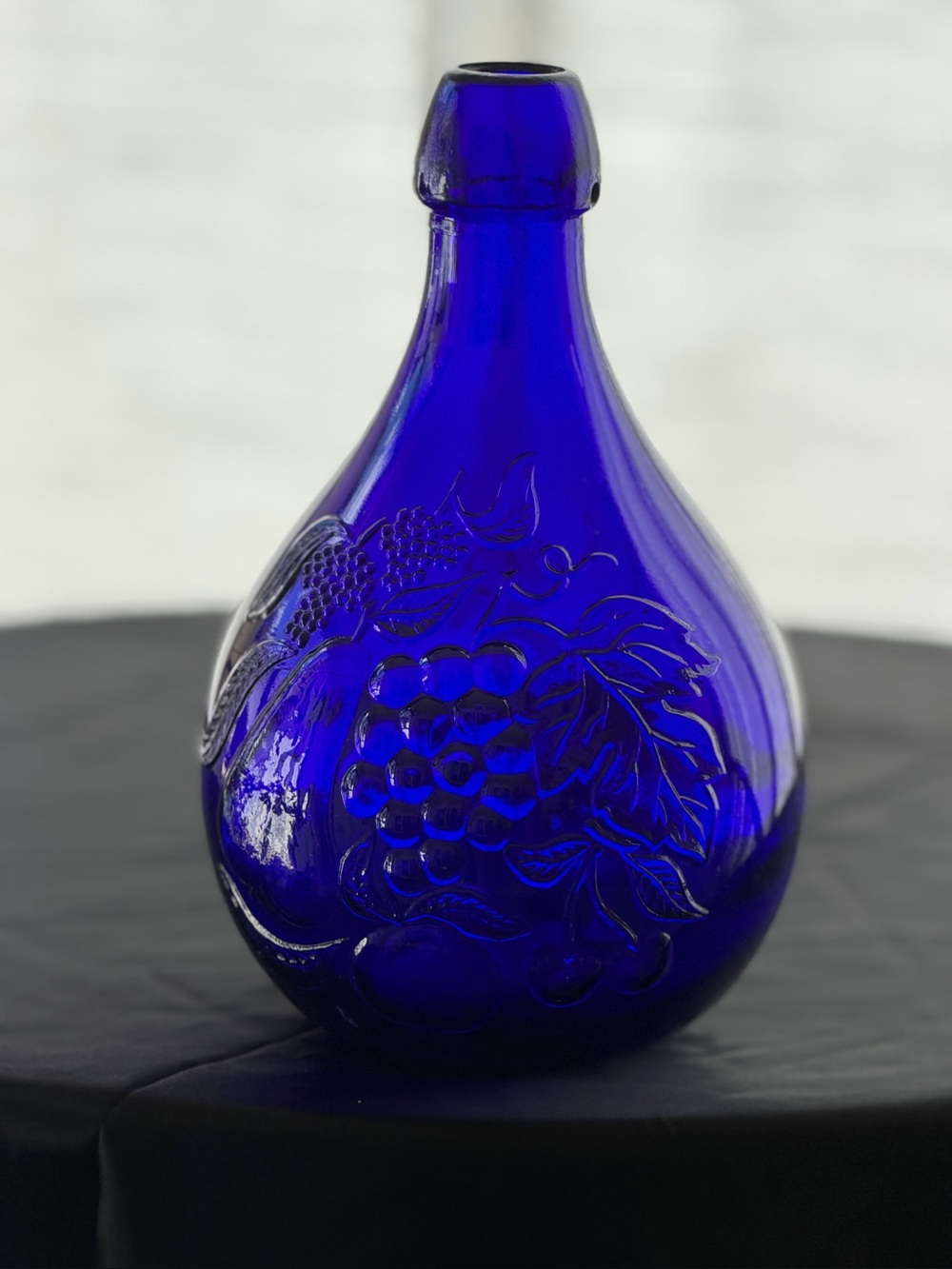 Vintage Casadis Milano LT2 Colbalt Blue “Jus De Fruits” Glass Jug 2 Liter